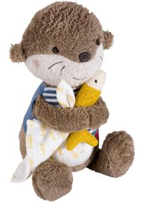 babyFEHN Kuscheltier FEHN "Otter Theo, Nachtlicht", braun, Pl&uuml;schfiguren, KinderB:13cm H:30cm T:8,5cm, Kuscheltier, mit &raquo;Glow-in-the-dark&laquo;-Bestickung & Nachtlicht-Modul, B:13cm H:30cm T:8,5cm