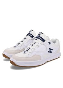 Skateschuh DC Shoes "Kalynx Zero", Herren, Gr. 12(46), wei&szlig; (wei&szlig;, blau), Obermaterial:Obermaterial: Leder (Kuh) / Futter: Textil / Au&szlig;ensohle: Gummi;, Schuhe Skateschuh