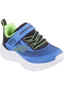 Sneaker Skechers "MICROSPEC ADVANCE", Jungen, Gr. 24, blau, Lederimitat, Textil, Schuhe Sneaker, Babyschuh mit zus&auml;tzlichem Gummizug, Gr&ouml;&szlig;enschablone zum Download