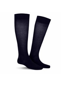 Kniestr&uuml;mpfe Kunert "Kniestrumpf Richard", Herren, Gr. 47-50, schwarz (navy 8020), Obermaterial: 98% Baumwolle CO. 2% Elasthan EL., Socken Kniestr&uuml;mpfe