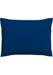 Kissenbezug Schlafgut "Premium Kissenbezug Knitted Jersey (1 St)", blau (blau deep), B:60cm L:80cm, Jersey, Obermaterial: 95% Baumwolle, 5% Elasthan, Kissenbez&uuml;ge, Kissenbezug, Ton-in-Ton Rei&szlig;verschluss, Bio-Baumwolle mit Elasthan, Uni, OEKO Tex
