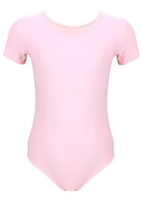 Turnanzug AQUARTI "Body M&auml;dchen Gymnastikanzug Kurzarm", M&auml;dchen, Gr. 158, rosa (hellrosa), Obermaterial: 80% Polyamid PA. 20% Elasthan EL., Sportanz&uuml;ge Turnanzug