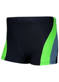 Badehose AQUARTI "Badehose Jungen Kinder Badehose Seitliche Paspel", Jungen, Gr. 158, N-Gr, gr&uuml;n (schwarz, grau, gr&uuml;n), Obermaterial: 80% Polyamid PA. 20% Elasthan EL., Badehosen Badehose