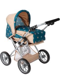 Bayer Chic 2000 Kombi-Puppenwagen CHIC2000 "Leni", beige (sternchen beige), Puppenwagen, KinderB:37cm H:68cm T:64cm, Kunststoff, Metall, Stoff, Kombi-Puppenwagen, mit herausnehmbarer Tragetasche, B:37cm H:68cm T:64cm