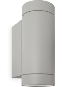 Paco Home Wandleuchte "LUDOWA", silber (hellgrau), 2, H: 16,4cm, Leuchten, Up & Down In & Outdoor Aussenleuchte Garten GU10 Aluminium IP54, Wandleuchte