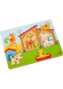 Steckpuzzle Haba "Auf dem Land", bunt, Puzzles, Kinder, Holz, Motiv, Steckpuzzle, mit Soundeffekten