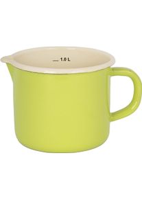 Kr&uuml;ger Milchtopf KR&Uuml;GER "Juist", gr&uuml;n (pastell, gr&uuml;n), B:12cm H:11cm L:18cm &Oslash;:12cm, T&ouml;pfe, Milchtopf, Induktion
