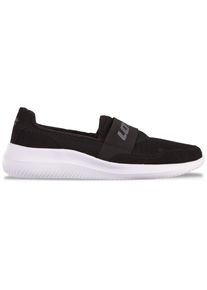 Slipper Lotto, Damen, Gr. 40, schwarz (schwarz, dunkelgrau), Kunstfaser, Synthetik, unifarben, Schuhe Slipper, - mit bequemer Memory-Foam Innensohle