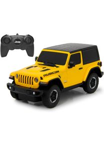 RC-Auto Jamara "Deluxe Cars, Jeep Wrangler JL, 1:24, gelb, 2,4GHz", gelb, Fernlenkfahrzeuge, KinderB:8,5cm H:8cm T:18cm, RC-Auto, B:8,5cm H:8cm T:18cm