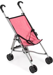 Bayer Chic 2000 Puppenbuggy CHIC2000 "Mini-Buggy", rosa (melange pink), Puppenwagen, KinderB:28cm H:55cm T:51cm, Kunststoff, Polyester, Stahl, Puppenbuggy, B:28cm H:55cm T:51cm