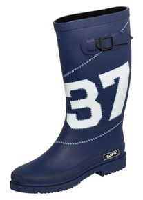 Gummistiefel Bockstiegel "Simone", Damen, Gr. 42, dunkelblau, wei&szlig;, Obermaterial: 100% Naturkautschuk NaRubber., Schuhe Gummistiefel