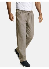 Schlupfhose Jan Vanderstorm "Schlupfjeans DAAN", Herren, Gr. 54, beige, Obermaterial: 100% Baumwolle CO., comfort fit lang, Hosen Schlupfhose