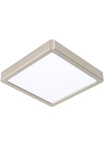 Eglo Aufbauleuchte "Fueva 5 Deckenleuchte, Stahl und Kunststoff, Wohnzimmerlampe, Lampe", silberfarben, 1, H: 2,8cm, 1 Stk., Leuchten, Aufbauleuchte, Deckenlampe in Nickel-Matt, Wei&szlig;, LED Aufbaulampe, Aufbauleuchte