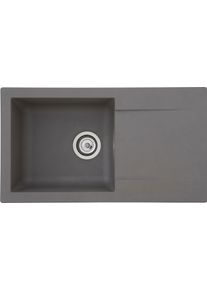 Einbausp&uuml;le respekta, grau, B:78cm H:17cm T:43,5cm, Verbundwerkstoff, K&uuml;chensp&uuml;len, Einbausp&uuml;le