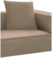 Sofakissen W.Schillig "around-the-block", braun (stone z59), B:60cm H:60cm, Longlife Xtra-Leder Z59: Glattleder mit modischer Pr&auml;gung. Hautst&auml;rke 0, 9 - 1, 1 mm, Polsterauflagen, Sofakissen, Dekokissen ohne Steppung