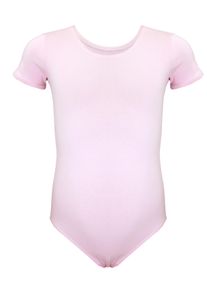 Turnanzug AQUARTI "Body M&auml;dchen Kurzarm Ballettanzug Einfarbig", M&auml;dchen, Gr. 158, rosa, Obermaterial: 96% Baumwolle CO. 4% Elasthan EL., Sportanz&uuml;ge Turnanzug