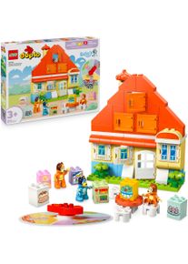Konstruktionsspielsteine Lego "Blueys Familienhaus mit Memory-Spiel (10459), Lego DUPLO Bluey", bunt, Spielbausteine, Kinder, Kunststoff, Konstruktionsspielsteine, Made in Europe