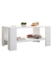 Couchtisch Vcm "Holz Sofatisch Couchtisch Beistelltisch Dalus", wei&szlig;, B:90cm T:53cm, Tische, Couchtisch