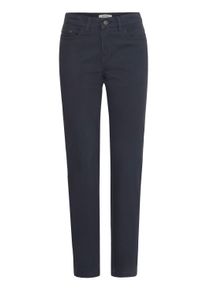 Stoffhose oxmo "Stoffhose OXPisla", Damen, Gr. 38, N-Gr, blau (marineblaus), Obermaterial: 98% Baumwolle CO. 2% Elasthan EL., Hosen Stoffhose
