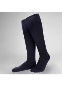 Kniestr&uuml;mpfe Hudson "Kniestrumpf Relax Woolmix Clima", Herren, Gr. 43-46, schwarz (nachtblau 0311), Obermaterial: 53% Baumwolle CO. 42% Schurwolle WV. 4% Polyamid PA. 1% Elasthan EL., Socken Kniestr&uuml;mpfe
