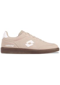 Sneaker Lotto, Damen, Gr. 41, wei&szlig; (taupe, wei&szlig;), Synthetik, unifarben mit Farbeinsatz, Schuhe Sneaker, - auch in Kindergr&ouml;&szlig;en erh&auml;ltlich