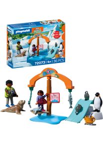 Konstruktions-Spielset Playmobil "Zoo: Eis-Expedition (72073), Animals & Friends", bunt, Spielbausteine, Kinder, Kunststoff, Konstruktions-Spielset