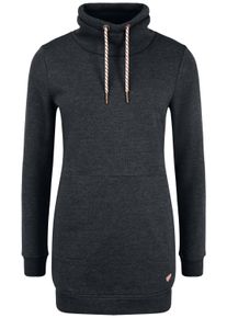 Kapuzenpullover oxmo "Hoodie OXVilma", Damen, Gr. XS, grau (dar grau m), Obermaterial: 70% Baumwolle CO. 30% Polyester PES., Sweatshirts Kapuzenpullover