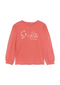 Longsleeve Minymo "Longsleeve MITshirt", M&auml;dchen, Gr. 92, rot (rose of sharon), Obermaterial: 95% Baumwolle CO. 5% Elasthan EL., Blusen Longsleeve