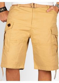 Cargoshorts Alessandro Salvarini "A. Salvarini Herren Designer Cargo Shorts Cargoshorts kurze Hose G&uuml;rtel AS133", Herren, Gr. 33, N-Gr, beige, Obermaterial: 98% Baumwolle CO. 2% Elasthan EL., Hosen Cargoshorts