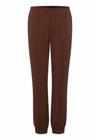 Stoffhose oxmo "Stoffhose OXPearl", Damen, Gr. L, N-Gr, braun (brunette), Obermaterial: 48% Modal CMD. 48% Polyester PES. 4% Elasthan EL., Hosen Stoffhose