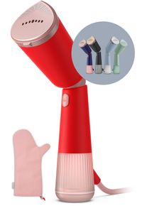 Philips Dampfb&uuml;rste "STH5020 "Styler", 120 ml abnehmbarer Wassertank, Metallplatte", rot (korallenrot, pink), B:9,7cm H:8,6cm T:31,7cm, B&uuml;geleisen, Steamer im schlanken Design, 2-in-1 Handschuh und Tasche inkl., Dampfb&uuml;rste
