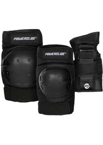 Protektoren-Set Powerslide "Basic Kids Set" Gr. XS, schwarz, Protektoren, Kinder, XS, EVA, Nylon, Nylon Mesh, Polyethylen (PE), Protektoren-Set