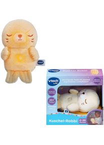 Pl&uuml;schfigur Vtech "Vtech Baby, Kuschel-Robbi", natur, Pl&uuml;schfiguren, KinderB:18,8cm H:16,5cm T:8,9cm, Pl&uuml;schfigur, Einschlafhilfe mit Naturger&auml;uschen und klassischer Musik, B:18,8cm H:16,5cm T:8,9cm