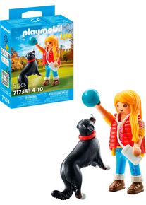 Konstruktions-Spielset Playmobil "Frau mit Sennenhund (71738), Playmobil My Life", bunt, Spielbausteine, Kinder, Kunststoff, Konstruktions-Spielset