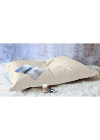 Sitzsack Kinzler "XXL Outdoorf&auml;hig", beige (natur), B:140cm H:20cm T:180cm, Polyester, Sitzs&auml;cke, Sitzsack, Uni Farben, Outdoor geeignet, ideal im Wohnzimmer & Kinderzimmer