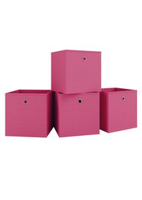 Faltbox Vcm "4er Set Faltbox Klappbox Aufbewahrungsbox Boxas", pink, B:27cm T:27cm, Aufbewahrungsboxen, Faltbox
