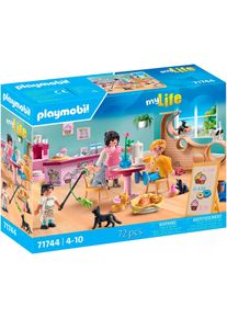 Konstruktions-Spielset Playmobil "Katzencafe (71744), Playmobil My Life", bunt, Spielbausteine, Kinder, Kunststoff, Konstruktions-Spielset, Made in Europe