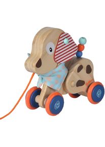 Nachziehtier Eichhorn "Hund", bunt, Nachziehspielzeug, BabyL:17,5cm, Holz, Nachziehtier, L:17,5cm
