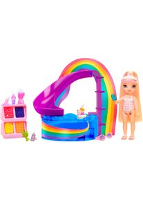 Minipuppe RAINBOW HIGH "Rainbow High Little Pool Day with Blush Playset", bunt, Puppen, KinderB:29cm H:20cm, Minipuppe, B:29cm H:20cm