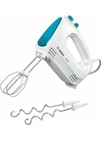 Bosch Handmixer "CleverMixx MFQ2210D, Edelst. R&uuml;hrbesen/Knethaken, 4 Stufen, wei&szlig;/blau", blau (wei&szlig;, dynamic blau), B:20cm H:15,3cm T:7,3cm, Mixer, Auswurftaste, leichtes Geh&auml;use, Made in Europe, Handmixer