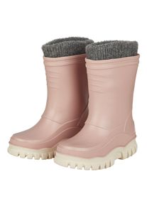 Gummistiefel Sterntaler "Gummistiefel mit Innenschuh uni", Kinder, Gr. 25, rosa (zartrosa), Obermaterial: 100% Synthetik synthetic., Schuhe Gummistiefel