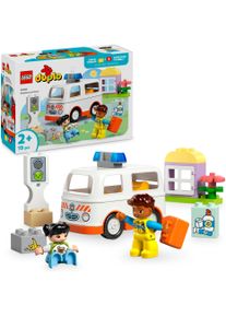 Konstruktionsspielsteine Lego "Rettungswagen mit Fahrer (10447), Lego DUPLO Town", bunt, Spielbausteine, Kinder, Kunststoff, Konstruktionsspielsteine, Made in Europe