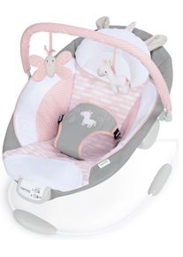 Babywippe Ingenuity "Soothing Bouncer, Flora the Unicorn", Baby, rosa, Kunststoff, Metall, Stoff, Babywippen Babywippe, mit Vibration und Melodien