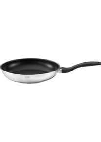 R&ouml;sle Bratpfanne R&Ouml;SLE "Basic Line", silber (silberfarben, schwarz), B:29,5cm H:10,7cm L:49cm &Oslash;:28cm, Pfannen, Bratpfanne, mit Antihaftversiegelung ProPlex, Sch&uuml;ttrand, Induktion
