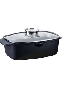 Br&auml;ter Fackelmann "Roaster", schwarz, 8 l, T&ouml;pfe, Br&auml;ter, mit Aromaknauf, Schmortopf mit Deckel