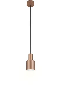 Trio LEUCHTEN Pendelleuchte "AGUDO, H&auml;ngelampe 1-flammig, exkl 1xE27 max 10W, h&ouml;henverstellbar", braun (coffee), 1, &Oslash; 12cm H: 150cm, 1 Stk., Leuchten, H&auml;ngelampe &Oslash; 12cm, bis max 150cm Abh&auml;ngung, K&uuml;che Esszimmer Wohnzimmer, Pendelleuchte