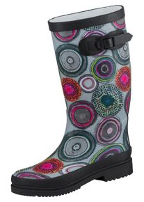 Gummistiefel Bockstiegel "Anja", Damen, Gr. 41, schwarz (schwarz, multi), Obermaterial: 100% Naturkautschuk NaRubber., Schuhe Gummistiefel