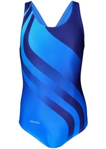 Badeanzug AQUARTI "Badeanzug M&auml;dchen Badeanzug Chlorresistent Muscleback Wassersport", Kinder, Gr. 158, N-Gr, gr&uuml;n (ep2305 blau t&uuml;rkis), Obermaterial: 100% Polyester PES., Badeanz&uuml;ge Badeanzug