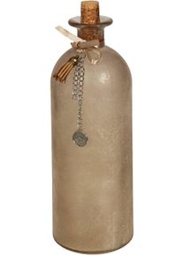 Dekovase AMBIENTE HAUS "Dekoaration Flasche - braun L", braun, B:9cm H:27cm T:9cm, Glas, Vasen, Dekovase