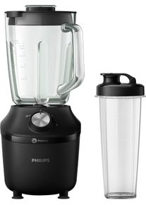 Philips Standmixer "HR2291/41 3000 Series, mit ProBlend Crush-Technologie", schwarz, B:19,2cm T:16,8cm, Zerkleinerer, 2L-Beh&auml;lter und 1 Geschwindigkeitsstufe + Impulseinstellung; Schwarz, Standmixer